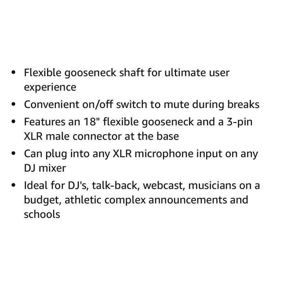 Depusheng DJ Mic Professional XLR Gooseneck Microphone for Stage W/Switch 18.9” - Picture 11 of 11